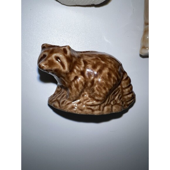 Wade Whimsies NOAH'S ARK ANIMALS Red Rose Tea Mini Ceramic Figures England 4pc - Picture 4 of 10